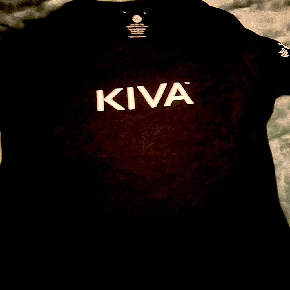 Kiva T-shirt, black short sleeve cotton